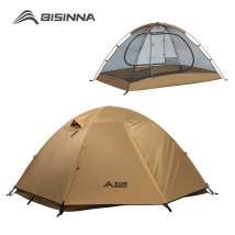 Tenda da campeggio BISINNA Tenda da campeggio portatile impermeabile per 2 persone Attrezzatura da campeggio da viaggio per escursioni all'aperto a doppio strato