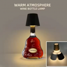 Lampada da Tavolo a LED a Forma di Bottiglia, Touch, 3 Colori, Ricaricabile, Portatile, Decorazione per Bar, Ristoranti, Campeggio, Atmosfera