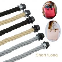 Neue Tanqu 1 Paar lange kurze schwarze natürliche Hanfseilgriff für O Bag Accesorios Obag Damenhandtaschen Klassische Mini-EVA-Handtaschen