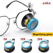 20X 10X 5X Eyeglass Magnifier Clip-On Eye Loupe Magnifying Lens Portable Eyepiece Process Operation for Watchmakers Repair Tools