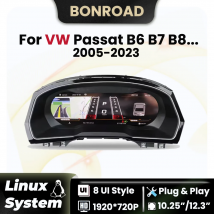 Cyfrowy wyświetlacz na deskę rozdzielczą Bezprzewodowy CarPlay Android Auto Dla ​ ​ Panel instrumentów Volkswagen VW Passat B6 B8 B7 CC Magotan