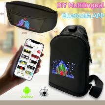 Led Taille Tasche Smart APP LED Pixel Rucksack für Frauen Männer DIY Mehrsprachige Graffiti Dynamische Schulter Tasche Brust Tasche Led-anzeige