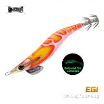 Kingdom Squid Bait 1.8 #   2.2 #   Künstliche Jigging-Köder, langsam sinkende Tintenfischhaken, Meeresangeln, Oktopus, Tintenfisch, leuchtend, EGI