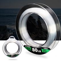 50/100M Linea di nylon per pesca in mare 30-180LB Trasparente 10-82KG Forte forza di trazione Sub-line Accessori per la pesca in barca d'acqua salata