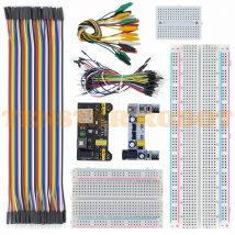 MB-102 MB102 Breadboard 400 830 Point 65 Jumper Wires Solderless PCB Bread Board Test Develop DIY Power Module