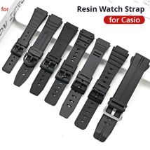18mm 20mm Schwarzes Harzarmband für Casio Elektronische Uhr Herren Damen Sport Wasserdichtes Silikonarmband Zubehör für G-Shock