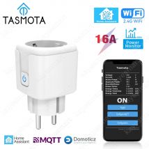 Tasmota Smart Plug WiFi EU Smart Home Steckdose 16A mit Stromverbrauchsüberwachung ESP8285 Kompatibel mit Home Assistant MQTT Domoticz