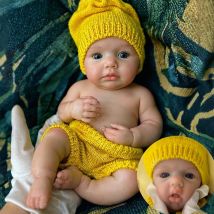Aizwa1 13 pulgadas Loulou silicona Bebe Reborn bebé niña hecho a mano puede abrir la boca elegir pintado o sin pintar