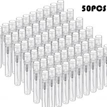 50PCS2ml3ml5ml Auslaufsichere Kunststoff-Sprühflasche, Mini-Parfümflasche, leichte tragbare feuchtigkeitsspendende Sprühflasche