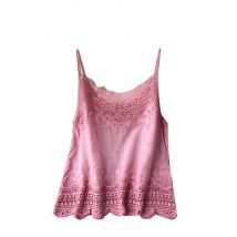 Summer New Retro Bohemian Embroidery Lace V-neck Age Reduction Cotton Camisole Female Sweet Blouse Women KK520
