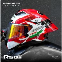 RSMORAX R50 Ganzjahres-Motorradhelm Big Tail Wing Herren Damen Helm Integralsicherheit Track Sporthelm Cascos Para Moto