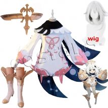 Genshin Impact Paimon Cosplay Costumes Cute Paimon Jumpsuit Cosplay Genshin Impact Costume Bodysuit Uniforms Women for Halloween