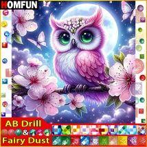 HOMFUN Fairy Dust AB Art 5D Diy Diamond Painting "City Market" Diamond Pictures Cross Stitch 3D Rhinestone Embroidery Decor