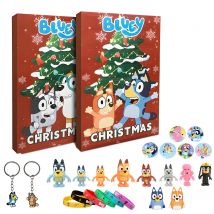 Kalendarz Adwentowy Bluey Bingo 2025 Figurki Niespodzianki Kreskówka Śliczne Figurki Anime Zabawki dla Dzieci Odliczanie do Świąt Bożego Narodzenia Prezenty Świąteczne