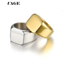 Uage Mode 14mm glänzend hellen Ehering für Männer männliche Nabel verblassen Edelstahl Verlobung ringe Schmuck Großhandel