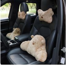 Auto Cartoon Teddybär Kopfstütze Nacken Schutz Kissen Niedlichen Plüsch Auto Sitz Lumba Kissen Bequeme Auto Innen Supplie Schützen