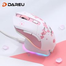 Mouse wireless DAREU EM901X, mouse dual-mode cablato 2.4G, mouse da gioco con dock di ricarica magnetico AIM-WL 12000 DPI RGB per PC Gamer