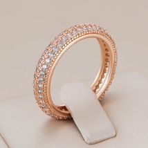 Kinel Heiße Mode Glänzende Natürliche Zirkon Voller Kreis Ringe Für Frauen 585 Rose Gold Farbe Klassische Hochzeit Braut Täglichen Edlen schmuck
