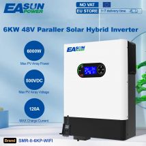 EASUN 6.2KW 4.2KW MPPT Inverter solare ibrido 48V Alimentazione fotovoltaica 6500W Off Grid Regolatore di carica solare integrato 120A Onda sinusoidale pura