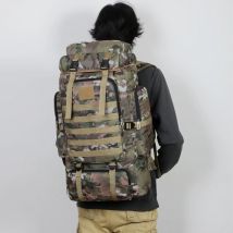 Wanderrucksack mit großer Kapazität, Outdoor-Camping-Rucksack, Canvas-Trekking-Rucksack