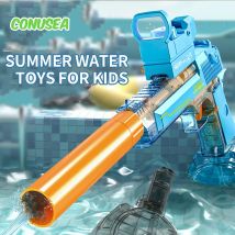 2024 neue Wasser pistole elektrische Wasser pistolen große Kapazität kontinuierliche Schieß pistole automatische Sommer Strand Pool Wasserspiel zeug Jungen