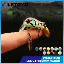 LETOYO Schwimmende Mikro-Kurbelköder, 30 mm, 2 g, künstliche Oberfläche, Wake-Köder, Kurbel-Wobbler mit Löffel, Angelköder für Forellenbarsch