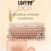 LOFREE-Teclado mecánico con 3 tipos de conexión para Windows, Mac OS, Pink GATERON, Baby Racoon switch