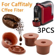 3 Stück wiederverwendbare Kaffeekapseln für Caffitaly nachfüllbare Kaffeepads aus Kunststoff, passend für Caffitaly-Kaffeefilter