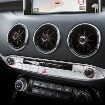 2pcs /5pcs Aluminum Black Dashboard Middle AC Air Vent Outlet Adjustment Knob Trim Ring Cover For Kia Stinger 2018-2023