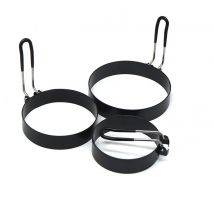 Edelstahl Ei Braten Ring Metall Kreis Form Gebraten Pochieren Pfannkuchen Form mit Griff Nicht Stick