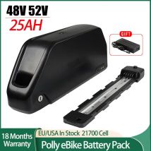 Polly 48V 25AH 24AH Ebike Batteria Downtube 52V 25AH Batteria elettrica 40A BMS Originale 21700 Batteria al litio lon 250W-1800W