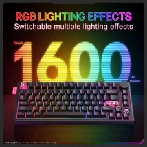 ONIKUMA MT706 RGB Gaming Mechanische Tastatur Bluetooth/Wireless/C-Wired Maßgeschneiderte Tastatur mit Knopf Hot Swapping Dichtung