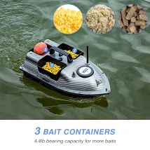 Barca per esche da pesca GPS con 3 contenitori per esche Barca per esche wireless con funzione di ritorno automatico 12000mAh / 5200mAh