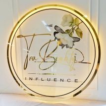 Benutzerdefiniertes Acrylschild, personalisierbares Schild, Business-Neon-Logo, LED-Hintergrundbeleuchtung, Namensschild, Dekor für Büro, Türschild, Wanddekoration, Schilder