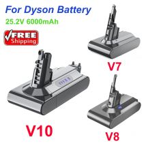 6000mAh 25.2V per Dyson V10 Batteria per Dyson V7 V8 V10 Batteria Aspirapolvere portatile Strumenti ricaricabili Batteria per SV10 SV12
