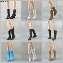 Mode High Heel Schuhe Für Barbie Puppe Lange Stiefel Für 11,5 "Puppenhaus 1/6 Puppen Zubehör Kinder Spielzeug