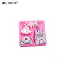 Kürbis Auto Schloss Prinzessin Kleid Mini DIY Harz Schmuck Zubehör Tropf Formen Schokolade Kuchen Backen Silikon Formen