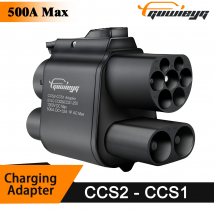 Adapter GUWIEYG CCS2 na CCS1 500A 500kW, z CCS2 na CCS1, ładowarka do pojazdów elektrycznych DC+AC, adapter szybkiego ładowania EV DC 1000V