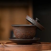 Jianshui Ton Lila Keramik Gaiwan Keramik Handgemachte Haushalt Kung Fu Tee-Set Tee Schüssel Tee Tasse Tee Maker Tee Zeremonie