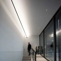 Moderna lampada da parete lineare in bianco e nero Skyline LED Strip senza decorazione della luce principale soggiorno sfondo lampade da bagno