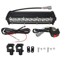 Set di barre luminose a LED per manubrio leggero per faro moto LED da 60 W con kit interruttore adatto alla maggior parte dei manubri da 7/8 "Sfarfallio giallo bianco