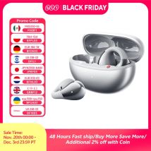 QCY Crossky C30S Open Ear Wireless Earphones Hi-Res with LDAC Ear Clip Earbuds Bluetooth 6.0 Clip On OWS Sports Headphones 40Hrs