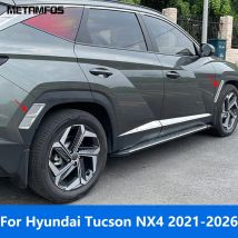 For Hyundai Tucson NX4 2021-2025 2026 Carbon Fiber Front Rear Wheel Eyebrow Trim Side Body Fender Bezel Accessories Car Styling
