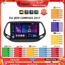 Podofo GPS WIFI 4G Car Audio per JEEP COMPASS 2017 lettore multimediale Bluetooth Carplay Android Car 8core FM RDS DSP Car Stereo