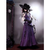 High-end Retro Embroidery Three-dimensional Flower Lolita Suspender Fishtail Dress Light Luxury Temperament Slim Long Dresses