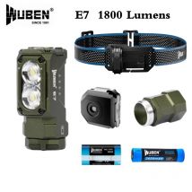 WUBEN E7 Stirnlampe 1800 Lumen 180 °   Beam Range Tragbare wasserdichte magnetische wiederaufladbare Taschenlampe für Outdoor-Camping, Laufen