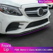 Vorne trockener Carbon-Frontstoßstangen-Lippenspoiler für Mercedes Benz C-Klasse W205 C43 AMG 2020 2021, Auto-Frontlippe, Kinnschürze, Body Kit