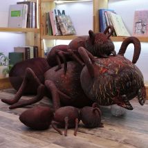 Riesiges Plüschtier mit roter Ameise, gefüllt, weiches Mini-Tierspielzeug, kreatives Plüschtier, Insektendekoration, Erwachsene, Geschenk, 46/70/100 cm