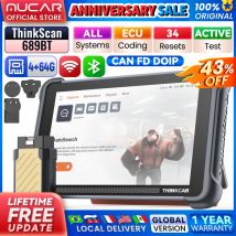 THINKCAR THINKSCAN 689BT Strumento diagnostico per auto per tutti i sistemi ActiveTest Codifica ECU Scanner OBD2 34 servizi PUÒ lo strumento di scansione FD DoIP