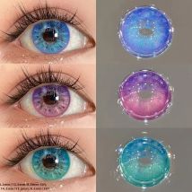 JeweLens 2 pezzi Diamond Cosplay Nightclub Party Lenti a contatto Lenti morbide di lusso 14,2 mm